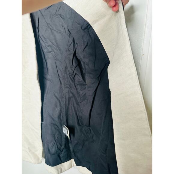 CO Clay Gray Collarless Flare Cuff V-Neckline Single Button Solo-Breasted Jacket - Picture 11 of 12